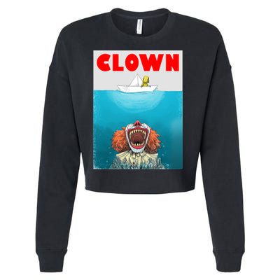 Clown Come Down Here Movie Parody Cropped Pullover Crew