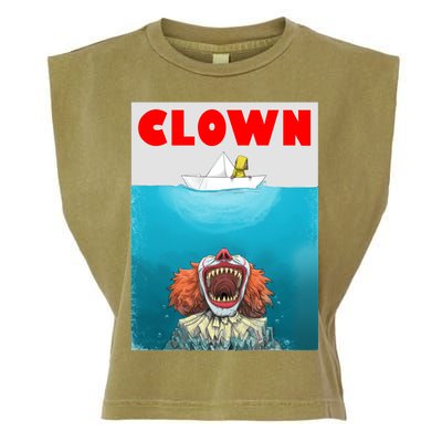 Clown Come Down Here Movie Parody Garment-Dyed Women's Muscle Tee