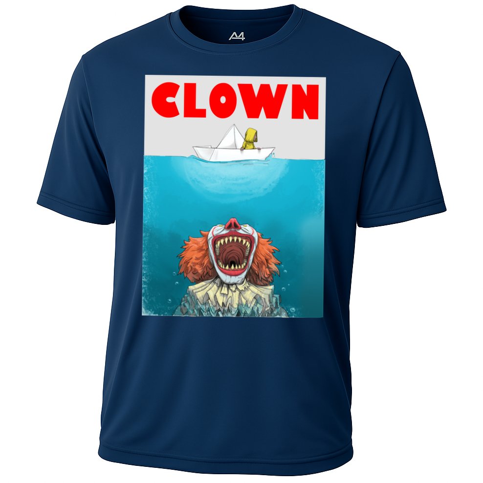 Clown Come Down Here Movie Parody Cooling Performance Crew T-Shirt