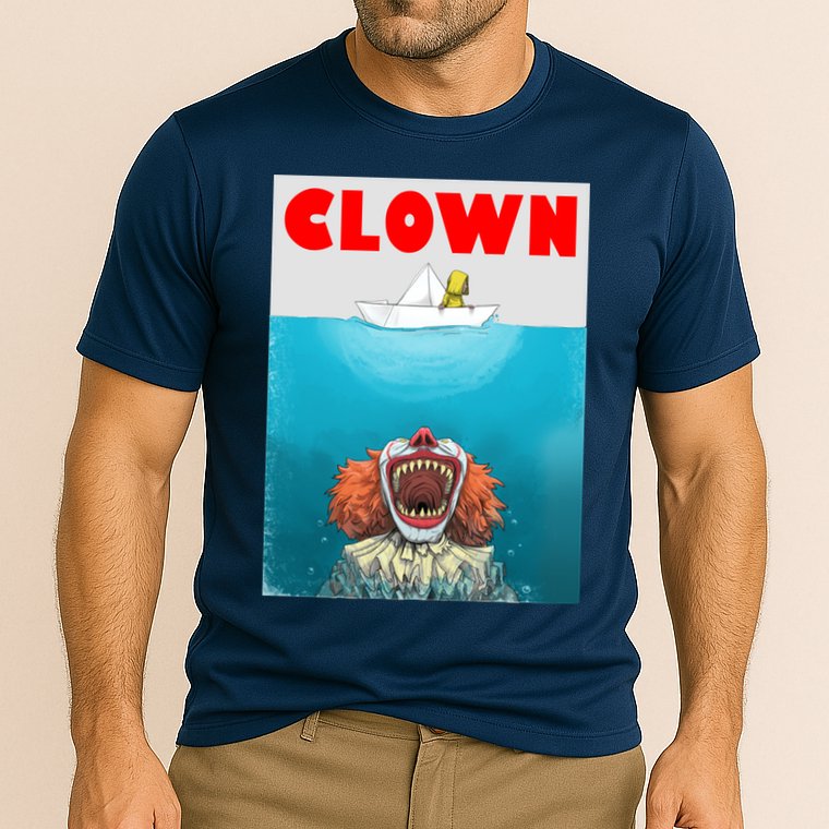 Clown Come Down Here Movie Parody Cooling Performance Crew T-Shirt