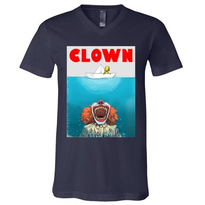 Clown Come Down Here Movie Parody V-Neck T-Shirt