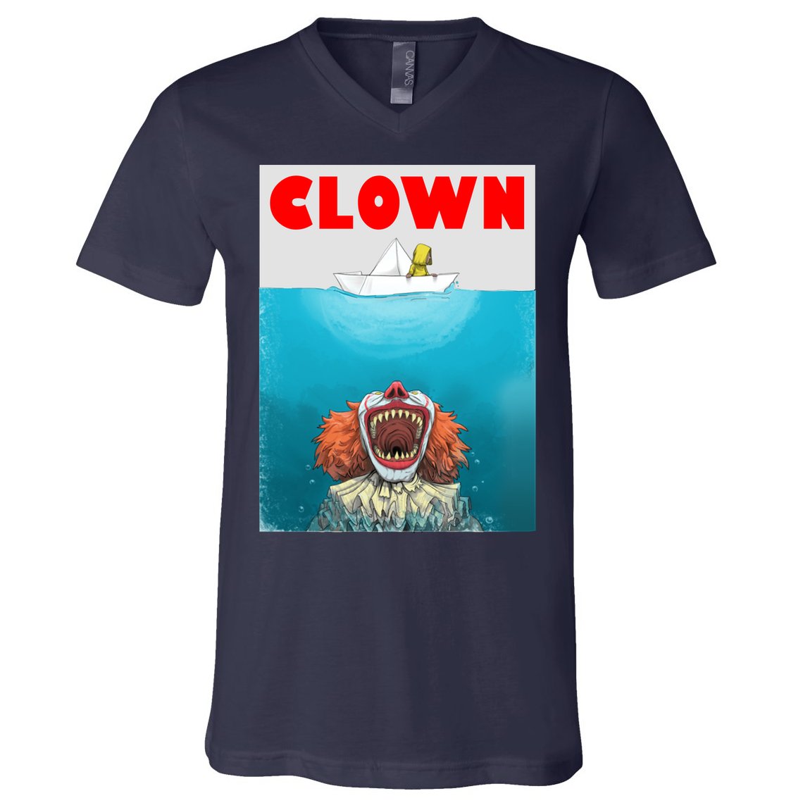 Clown Come Down Here Movie Parody V-Neck T-Shirt