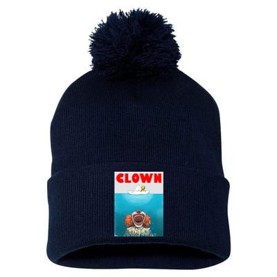 Clown Come Down Here Movie Parody Pom Pom 12in Knit Beanie