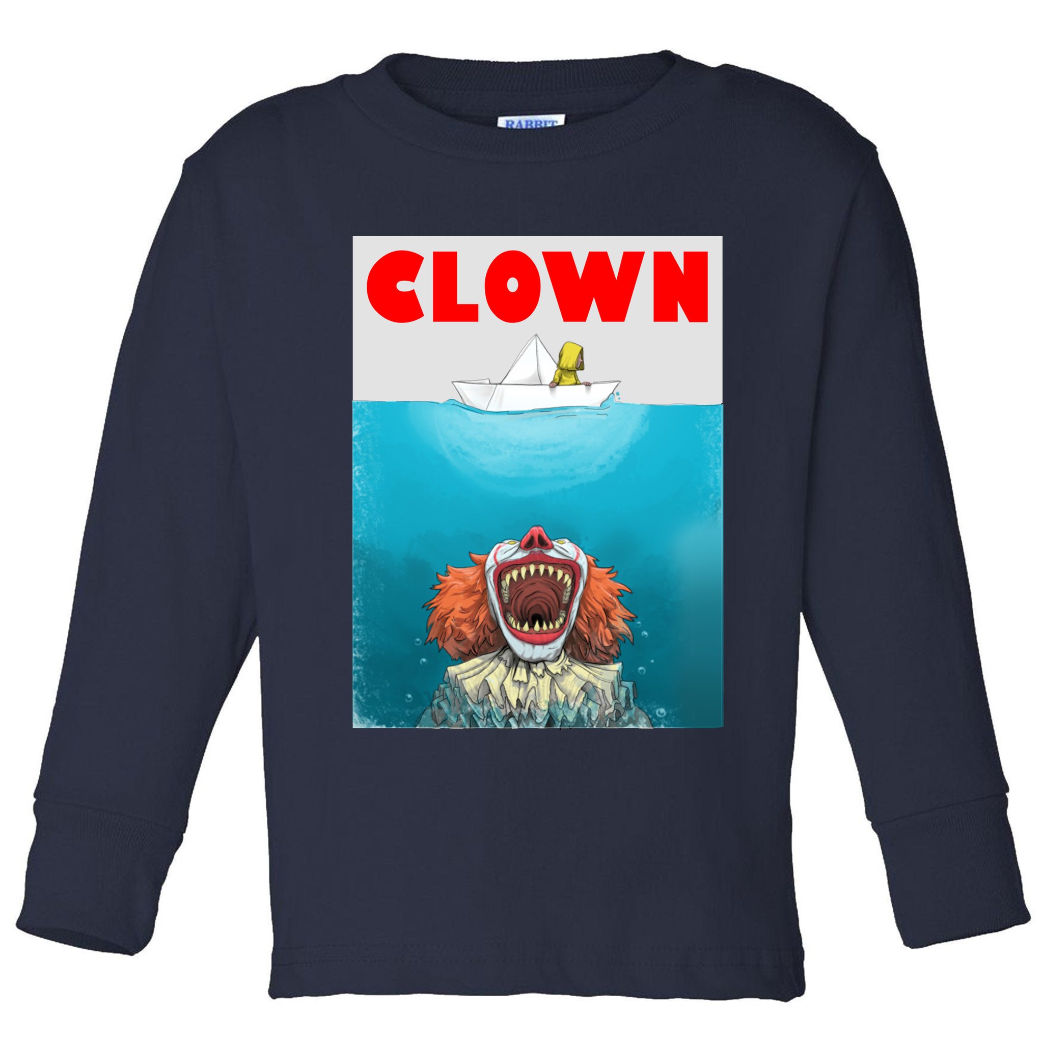 Clown Come Down Here Movie Parody Toddler Long Sleeve Shirt