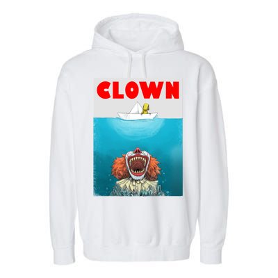 Clown Come Down Here Movie Parody Garment-Dyed Fleece Hoodie