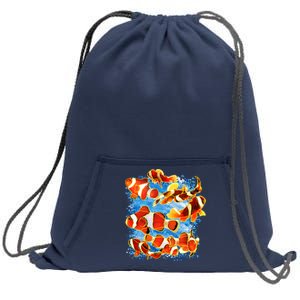 Clown Fish Sweatshirt Cinch Pack Bag