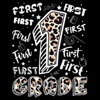 Cute Leopard Print First Grade Typography Word Art Impact Tech Backpack