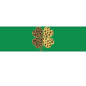 Cheetah Leopard Print Shamrock St Patricks Day Lucky Irish Bumper Sticker