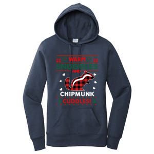 Chipmunk Lover Pajama Funny Gift Chipmunk Ugly Christmas Gift Women's Pullover Hoodie