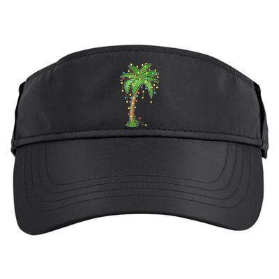 Christmas Lights Palm Tree Beach Funny Tropical Xmas Gift Adult Drive Performance Visor
