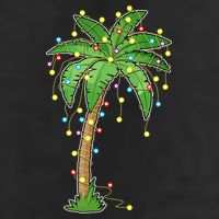 Christmas Lights Palm Tree Beach Funny Tropical Xmas Gift Adult Drive Performance Visor
