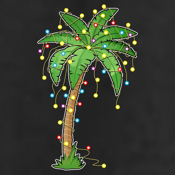 Christmas Lights Palm Tree Beach Funny Tropical Xmas Gift Adult Drive Performance Visor