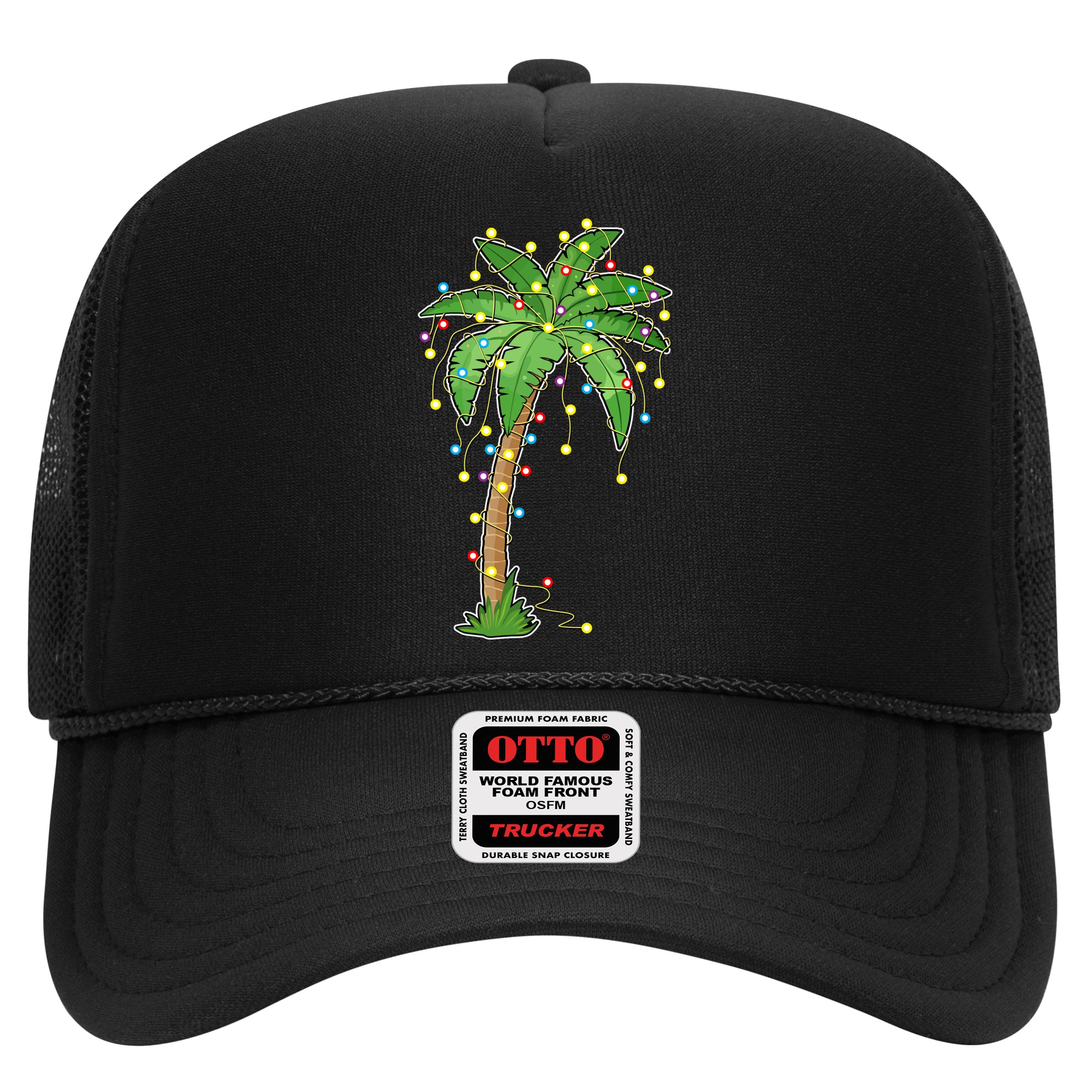 Christmas Lights Palm Tree Beach Funny Tropical Xmas Gift Hat