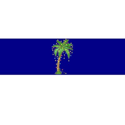 Christmas Lights Palm Tree Beach Funny Tropical Xmas Gift Bumper Sticker