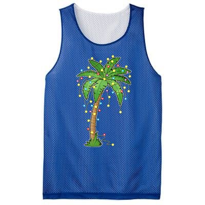 Christmas Lights Palm Tree Beach Funny Tropical Xmas Gift Mesh Reversible Basketball Jersey Tank