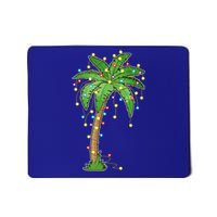 Christmas Lights Palm Tree Beach Funny Tropical Xmas Gift Mousepad