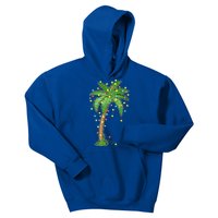 Christmas Lights Palm Tree Beach Funny Tropical Xmas Gift Kids Hoodie