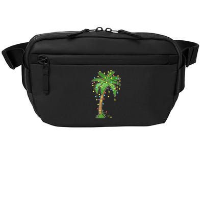 Christmas Lights Palm Tree Beach Funny Tropical Xmas Gift Crossbody Pack