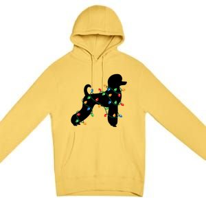 Christmas Lights Poodle Dog Gift Cute Gift Premium Pullover Hoodie