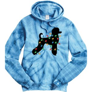 Christmas Lights Poodle Dog Gift Cute Gift Tie Dye Hoodie