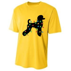 Christmas Lights Poodle Dog Gift Cute Gift Performance Sprint T-Shirt