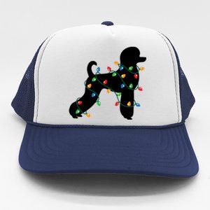 Christmas Lights Poodle Dog Gift Cute Gift Trucker Hat