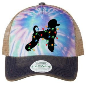 Christmas Lights Poodle Dog Gift Cute Gift Legacy Tie Dye Trucker Hat