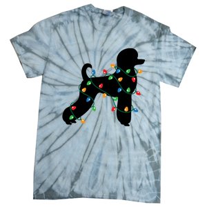 Christmas Lights Poodle Dog Gift Cute Gift Tie-Dye T-Shirt