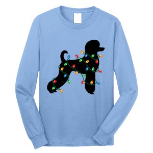 Christmas Lights Poodle Dog Gift Cute Gift Long Sleeve Shirt