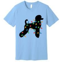 Christmas Lights Poodle Dog Gift Cute Gift Premium T-Shirt