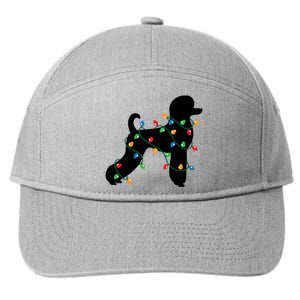 Christmas Lights Poodle Dog Gift Cute Gift 7-Panel Snapback Hat