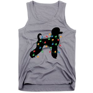 Christmas Lights Poodle Dog Gift Cute Gift Tank Top