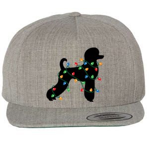 Christmas Lights Poodle Dog Gift Cute Gift Wool Snapback Cap