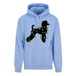 Christmas Lights Poodle Dog Gift Cute Gift Unisex Surf Hoodie