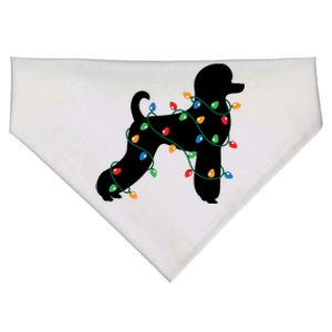 Christmas Lights Poodle Dog Gift Cute Gift USA-Made Doggie Bandana