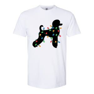 Christmas Lights Poodle Dog Gift Cute Gift Softstyle CVC T-Shirt