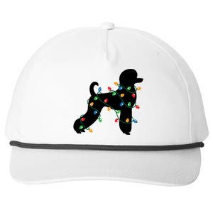 Christmas Lights Poodle Dog Gift Cute Gift Snapback Five-Panel Rope Hat