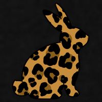 Cute Leopard Pattern Easter Bunny Rabbit Ladies PosiCharge Tri-Blend Wicking Tank