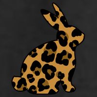 Cute Leopard Pattern Easter Bunny Rabbit 7 Panel Mesh Trucker Snapback Hat
