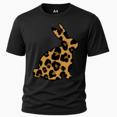 Cute Leopard Pattern Easter Bunny Rabbit Cooling Performance Crew T-Shirt