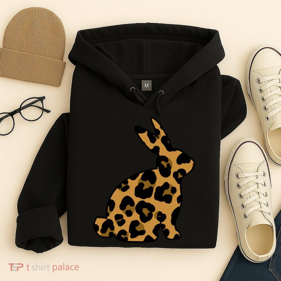 Cute Leopard Pattern Easter Bunny Rabbit Hoodie