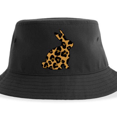 Cute Leopard Pattern Easter Bunny Rabbit Sustainable Bucket Hat