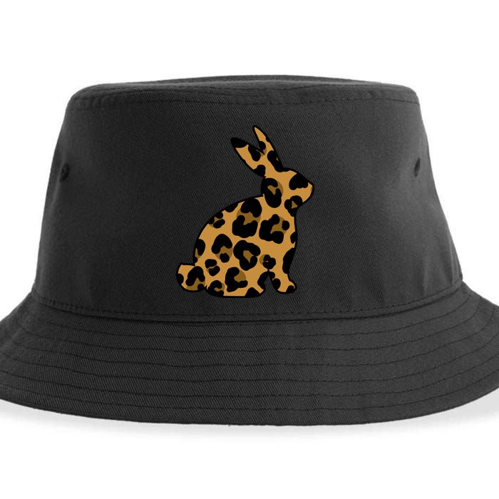 Cute Leopard Pattern Easter Bunny Rabbit Sustainable Bucket Hat