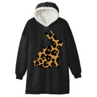 Cute Leopard Pattern Easter Bunny Rabbit Hooded Wearable Blanket