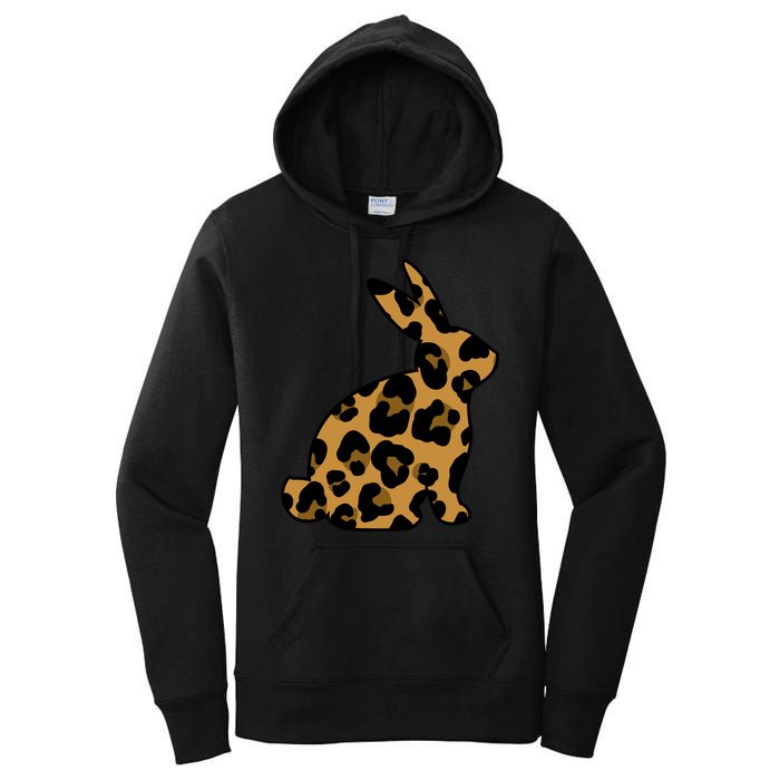 Cute Leopard Pattern Easter Bunny Rabbit Women's Pullover Hoodie