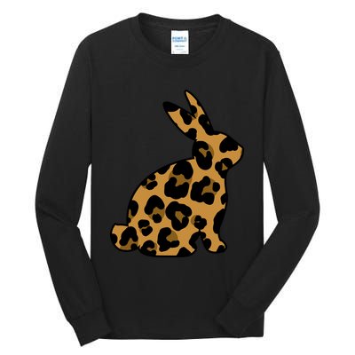 Cute Leopard Pattern Easter Bunny Rabbit Tall Long Sleeve T-Shirt