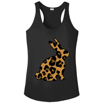 Cute Leopard Pattern Easter Bunny Rabbit Ladies PosiCharge Competitor Racerback Tank