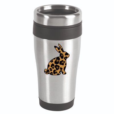 Cute Leopard Pattern Easter Bunny Rabbit 16oz Travel Tumbler