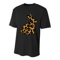 Cute Leopard Pattern Easter Bunny Rabbit Youth Performance Sprint T-Shirt