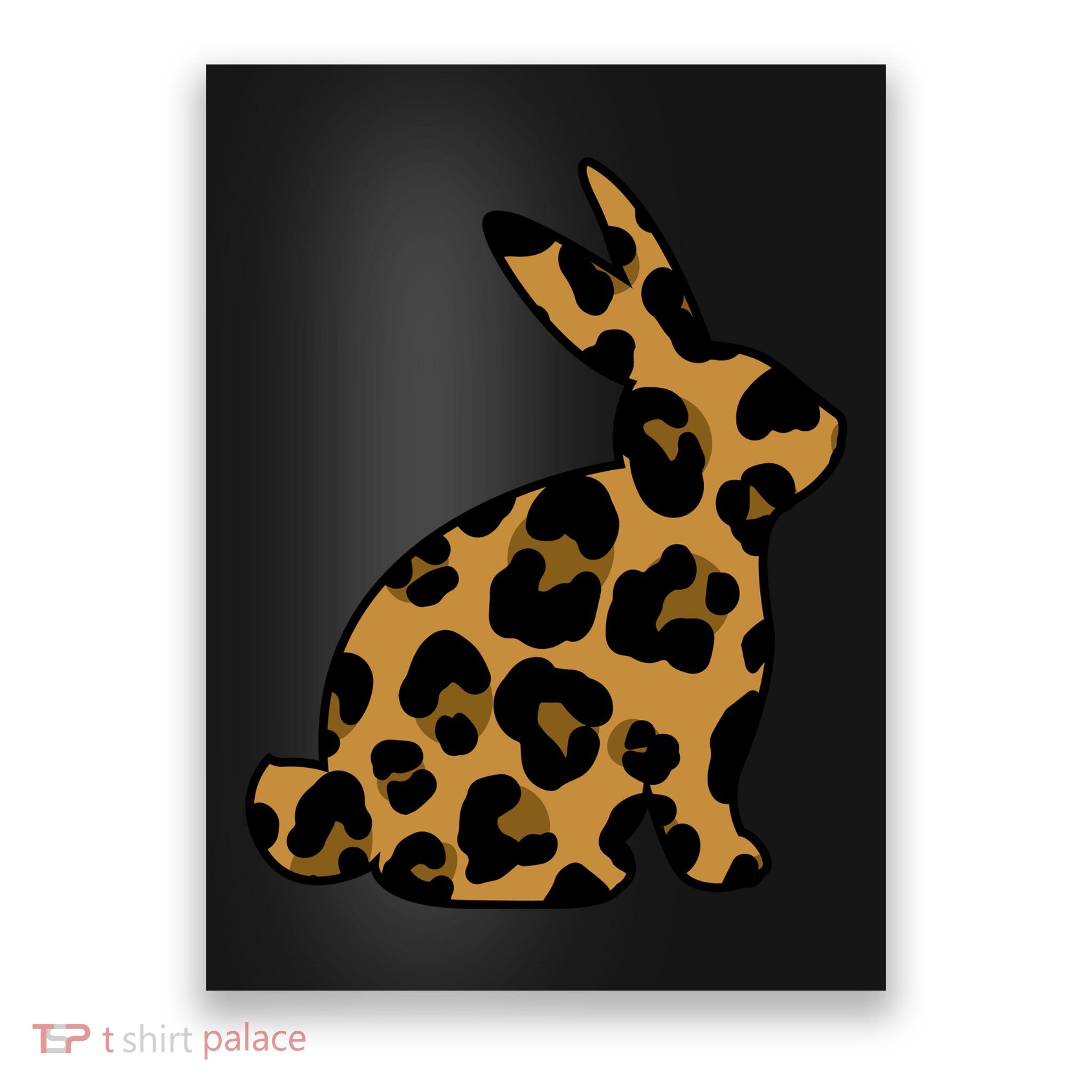Cute Leopard Pattern Easter Bunny Rabbit Poster